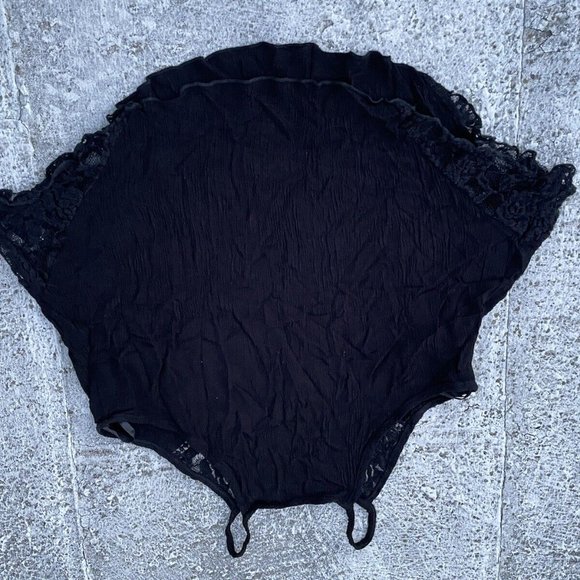 Papaya Women Top Black Blouse Tank Top Laces Size S - Picture 7 of 10